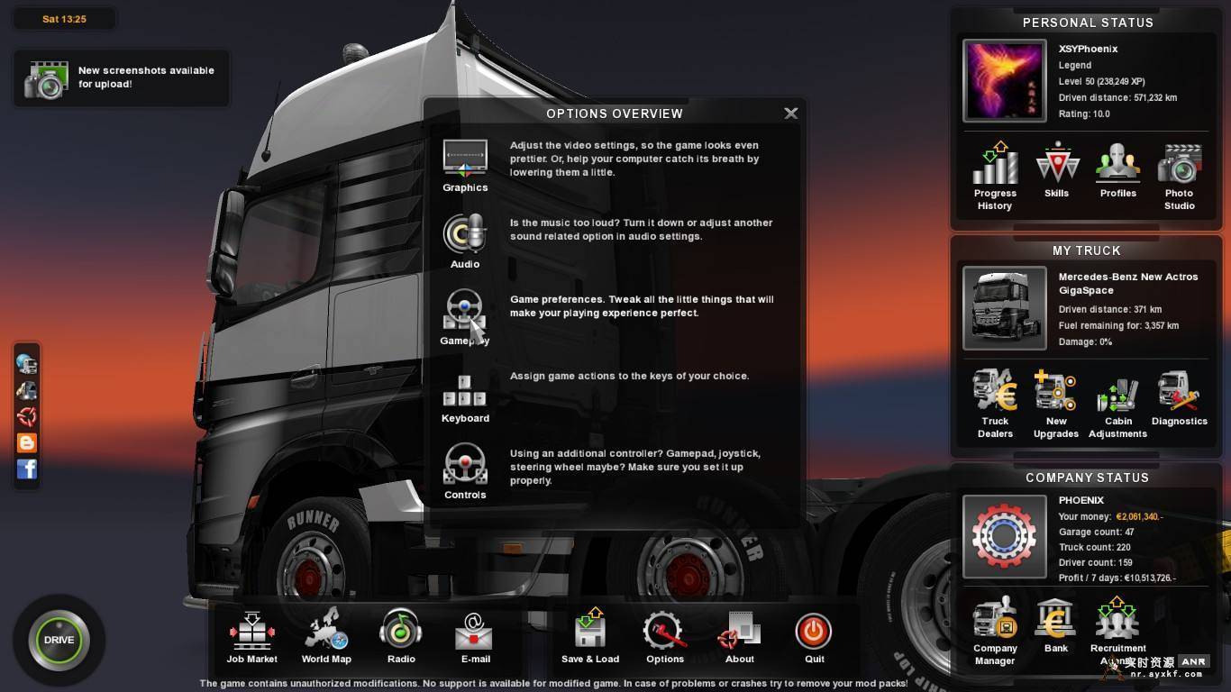 欧洲卡车模拟2.v1.35 免装版中文版语音导航 网络资源 图2张